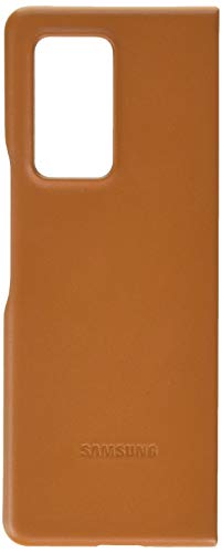 Samsung Leather Smartphone Cover EF-VF916 für Galaxy Z Fold2 5G Handy-Hülle, echtes Leder, Schutz Case, stoßfest, premium, braun von Samsung