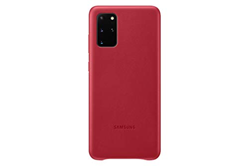 Samsung Leather Smartphone Cover EF-VG985 für Galaxy S20+ | S20+ 5G Handy-Hülle, echtes Leder, Schutz Case, stoßfest, premium, rot von Samsung