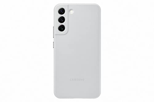 Samsung Leather Smartphone Cover EF-VS906 für Galaxy S22+, Handy-Hülle, echtes Leder, Schutz Case, stoßfest, premium, Hellgrau von Samsung