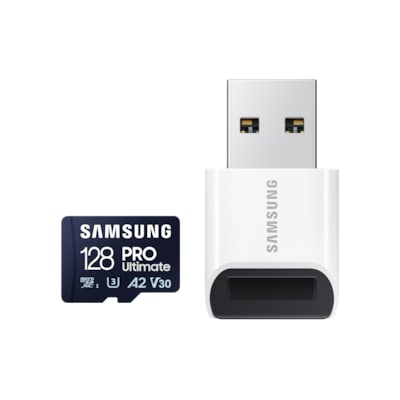 Samsung PRO Ultimate 128 GB microSD-Speicherkarte mit USB-Kartenleser von Samsung