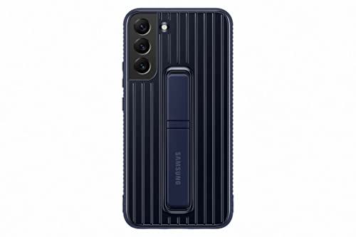 Samsung Protective Standing Smartphone Cover EF-RS906 für Galaxy S22+, Handy-Hülle, Schutz, ausklappbarer Standfuß, griffige Oberfläche, Dunkelblau von Samsung