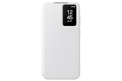 Samsung Smart View Wallet Case EF-ZS721 für Galaxy S24 FE, Smartphone-Cover, Handy-Hülle, Kartenfach, Sichtfenster, White von Samsung