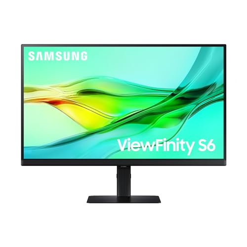 Samsung ViewFinity S60UD Monitor 27 Zoll, QHD/WQHD, 2.560 x 1.440, 100 Hz, HDR10, Eye Saver Mode, USB-C (90 W), Daisy Chain, Integrierter KVM-Switch, LS27D600UAUXEN von Samsung