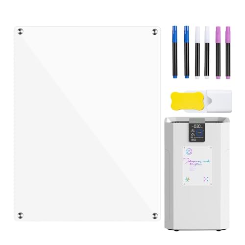 Samuliy Magnetischer Acrylkalender für Kühlschrank, Acrylwöchentliche Planer - Magnetisch klares Whiteboard mit 6 trockenen Löschmarkierungen,Starker Magnet Weekly Planer-Kühlschrank für die tägliche von Samuliy