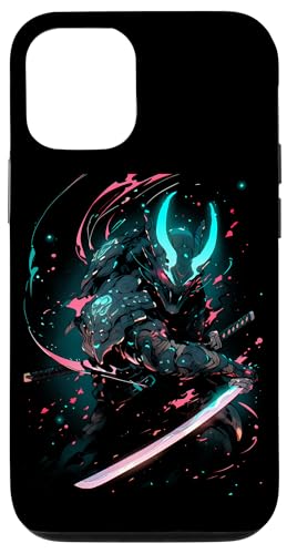 Hülle für iPhone 12/12 Pro Roboter-Samurai-Krieger Japanischer Samurai-Ninja von Samurai Kunst Ukiyo-e Kanji Krieger Geschenk