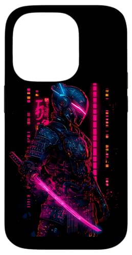 Hülle für iPhone 14 Pro Roboter-Samurai-Krieger Japanischer Samurai-Ninja von Samurai Kunst Ukiyo-e Kanji Krieger Geschenk