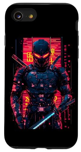 Hülle für iPhone SE (2020) / 7 / 8 Roboter-Samurai-Krieger Japanischer Samurai-Ninja von Samurai Kunst Ukiyo-e Kanji Krieger Geschenk