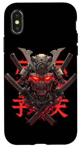 Hülle für iPhone X/XS Roboter-Samurai-Krieger Japanischer Samurai-Ninja von Samurai Kunst Ukiyo-e Kanji Krieger Geschenk