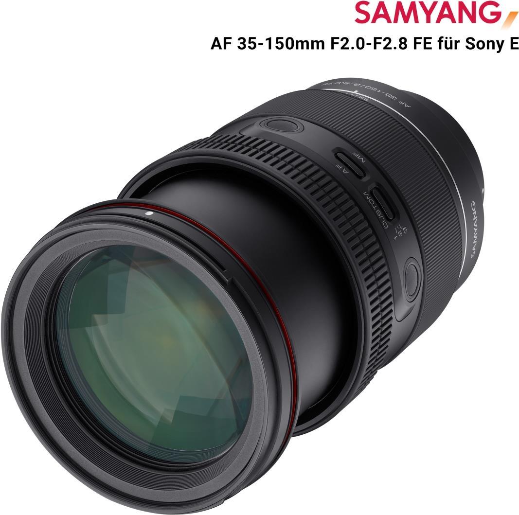 Samyang All-in-one Zoomobjektiv AF 35-150mm F2,0-2,8 FE für E Mount - mit Par Focal, Cinematic Video AF und Dolly Shot Zoom, Custom Switch - Wetterschutz, kompatibel mit Sony A9 A7 A7C II A7C R (1023389) von Samyang