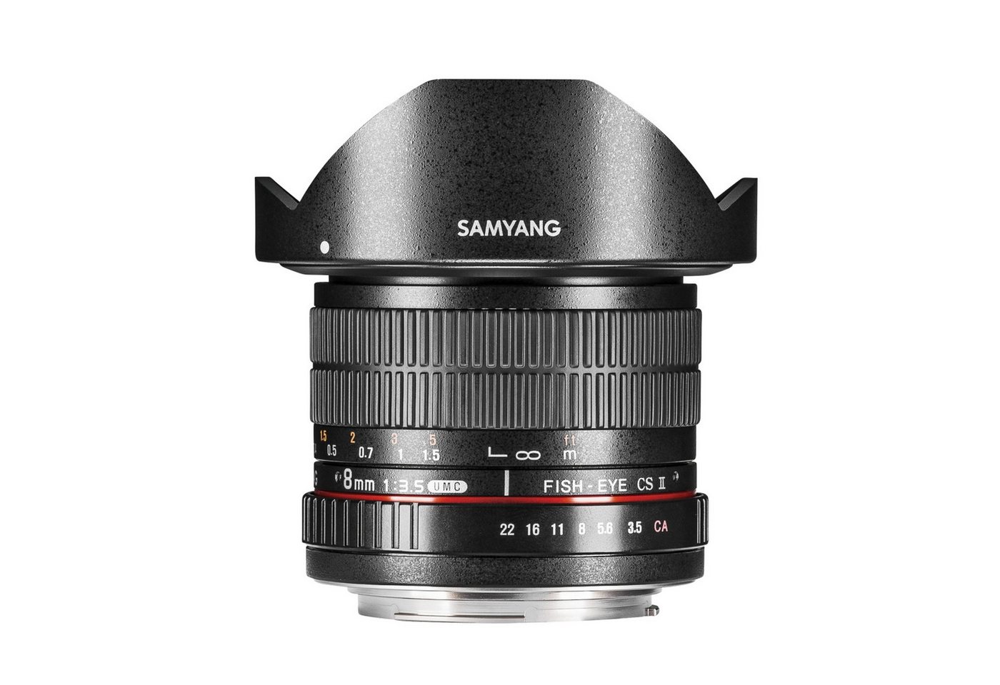 Samyang MF 8mm F3,5 Fisheye II APS-C Nikon F AE Fisheyeobjektiv von Samyang