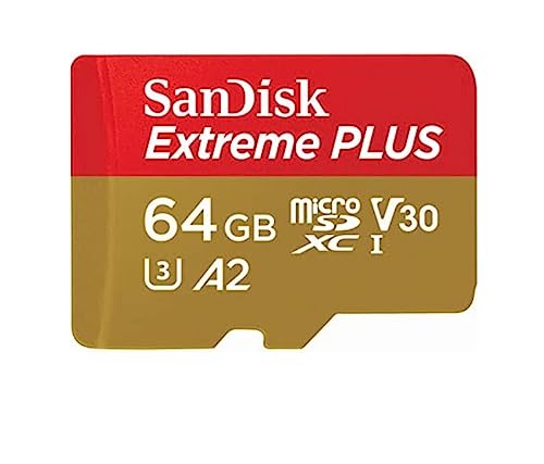 SANDISK - CARDS Extreme Plus MICROSDXC 64GB + SD Adapter 200MB/s 90MB/s A2 C10 V3 von SanDisk