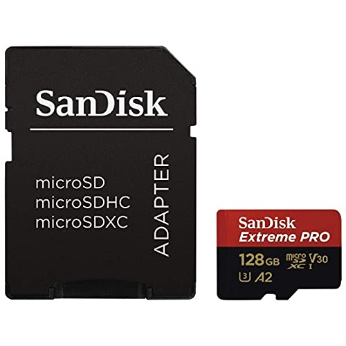 SanDisk Extreme Pro 128GB microSDXC Memory Card + SD Adapter with A2 App Performance + Rescue Pro Deluxe 170MB/s Class 10, UHS-I, U3, V30 von SanDisk