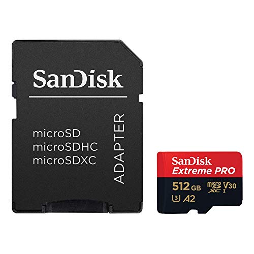 SanDisk Extreme Pro 512 GB microSDXC Memory Card + SD Adapter with A2 App Performance + Rescue Pro Deluxe 170 MB/s Class 10, UHS-I, U3, V30 von SanDisk