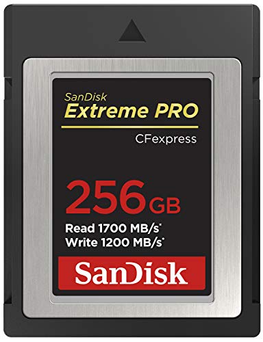 SanDisk Extreme Pro CFexpress-Speicherkarte Typ B 256 GB (1.700 MB/s Lesen, 1.200 MB/s Schreiben, RescuePRO Deluxe, ruckelfreie RAW Videos, 4K, XQD Kompatibilität) von SanDisk