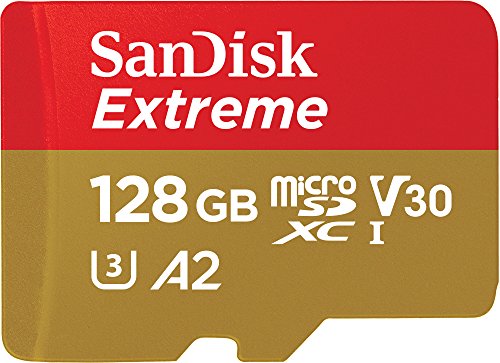 SanDisk Extreme microSDXC UHS-I Speicherkarte 128 GB für Actioncams und Drohnen + Adapter + RescuePRO Deluxe (bis zu 190 MB/s, A2, Class 10, U3, V30) von SanDisk