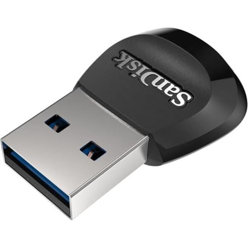 SanDisk MobileMate USB 3.0 Kartenleser (Für microSD Speicherkarten, kompaktes und robustes Design, abwärtskompatibel mit USB 2.0, 170 MB/s Übertragung) von SanDisk