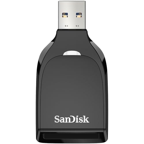 SanDisk QuickFlow SD-UHS-I-Kartenlesegerät mit USB-A-Anschluss, Lesegeschwindigkeit bis zu 250 MB/s, Schreibgeschwindigkeiten bis zu 150 MB/s, USB 3.2 Gen 1 von SanDisk