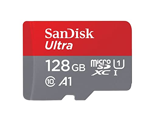 SanDisk Ultra 128GB microSDXC Speicherkarte + Adapter bis zu 100 MB/Sek., Class 10, U1, A1, FFP von SanDisk