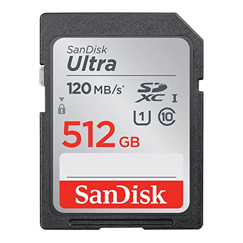 SanDisk Ultra SDXC UHS-I Speicherkarte 512 GB (Für Kompaktkameras der Einstiegs- und Mittelklasse, U1, Class 10, 120 MB/s Übertragung) von SanDisk