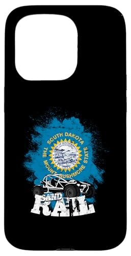 Hülle für iPhone 15 Pro Sandschiene Reitsand Rail Racing South Dakota Flagge Sand von Sand Rail Gifts for Men