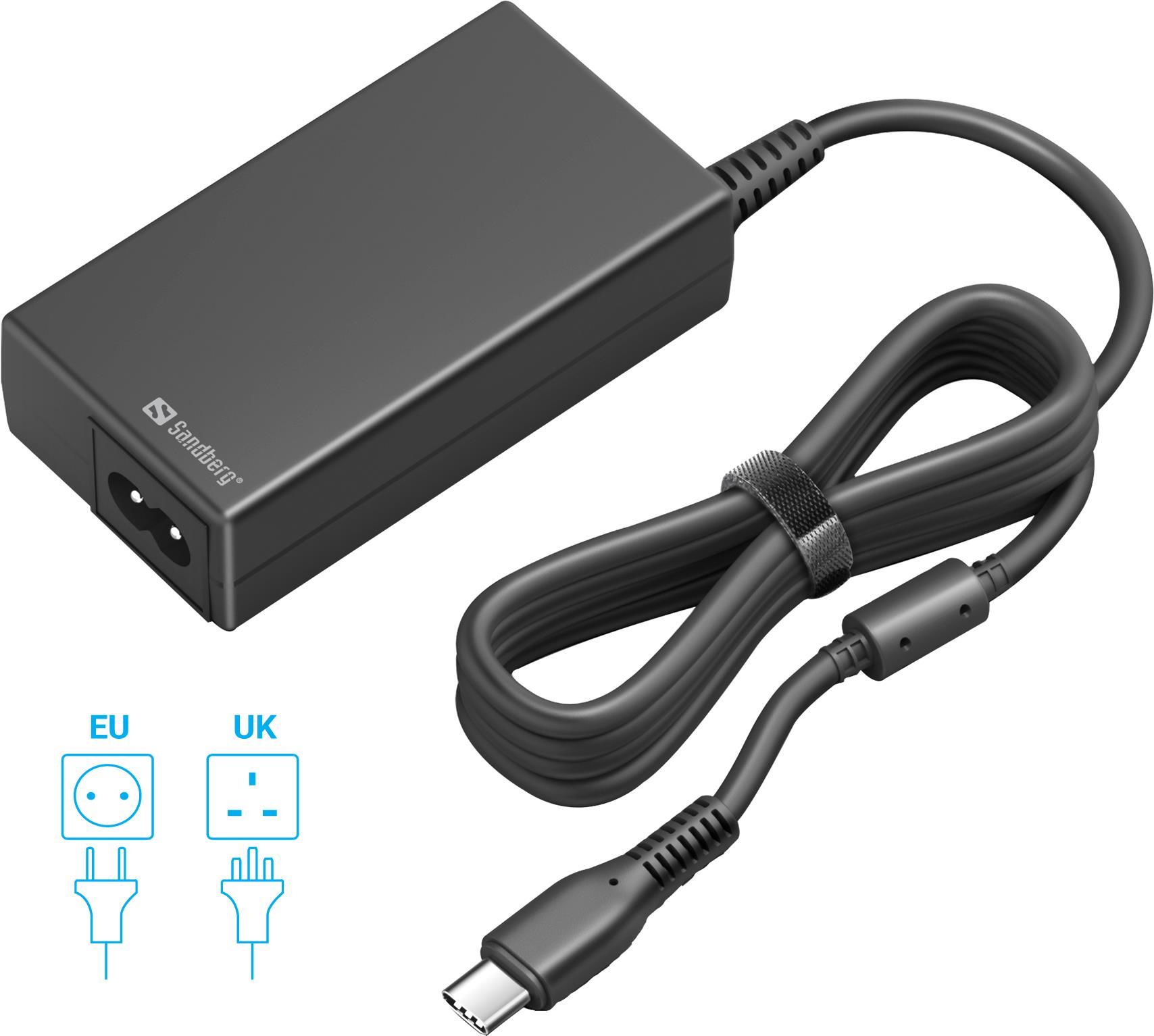 Sandberg USB-C AC Charger PD65W - Netzteil - 65 Watt - 3.25 A (USB-C) von Sandberg