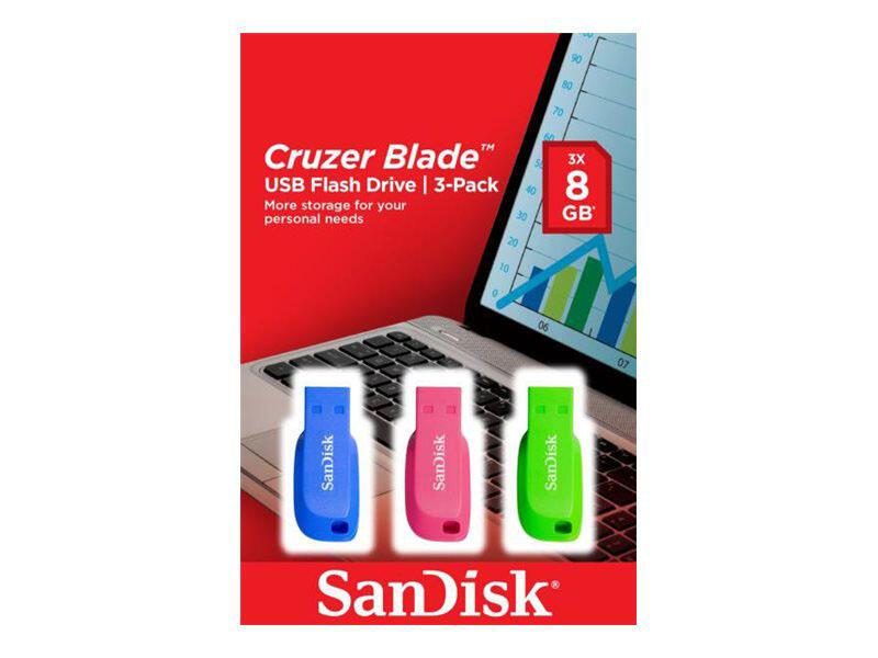 SanDisk Cruzer Blade USB-Stick 32 GB, 3-Pack von Sandisk