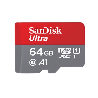 SanDisk Ultra 64 GB microSDXC Speicherkarte Kit (2022) bis 140 MB/s, C10, U1, A1 von Sandisk