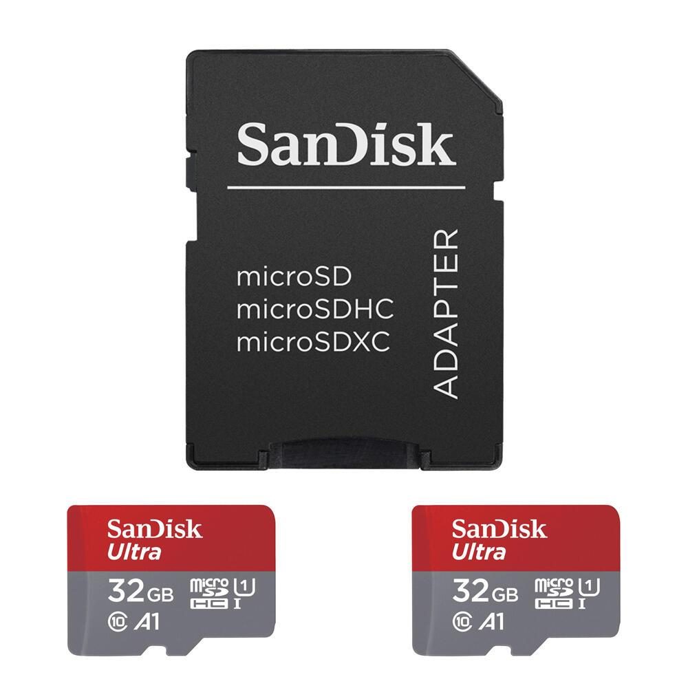 SanDisk Ultra microSDHC Speicherkarten 32GB - 2 Pack + SD Adapter von Sandisk