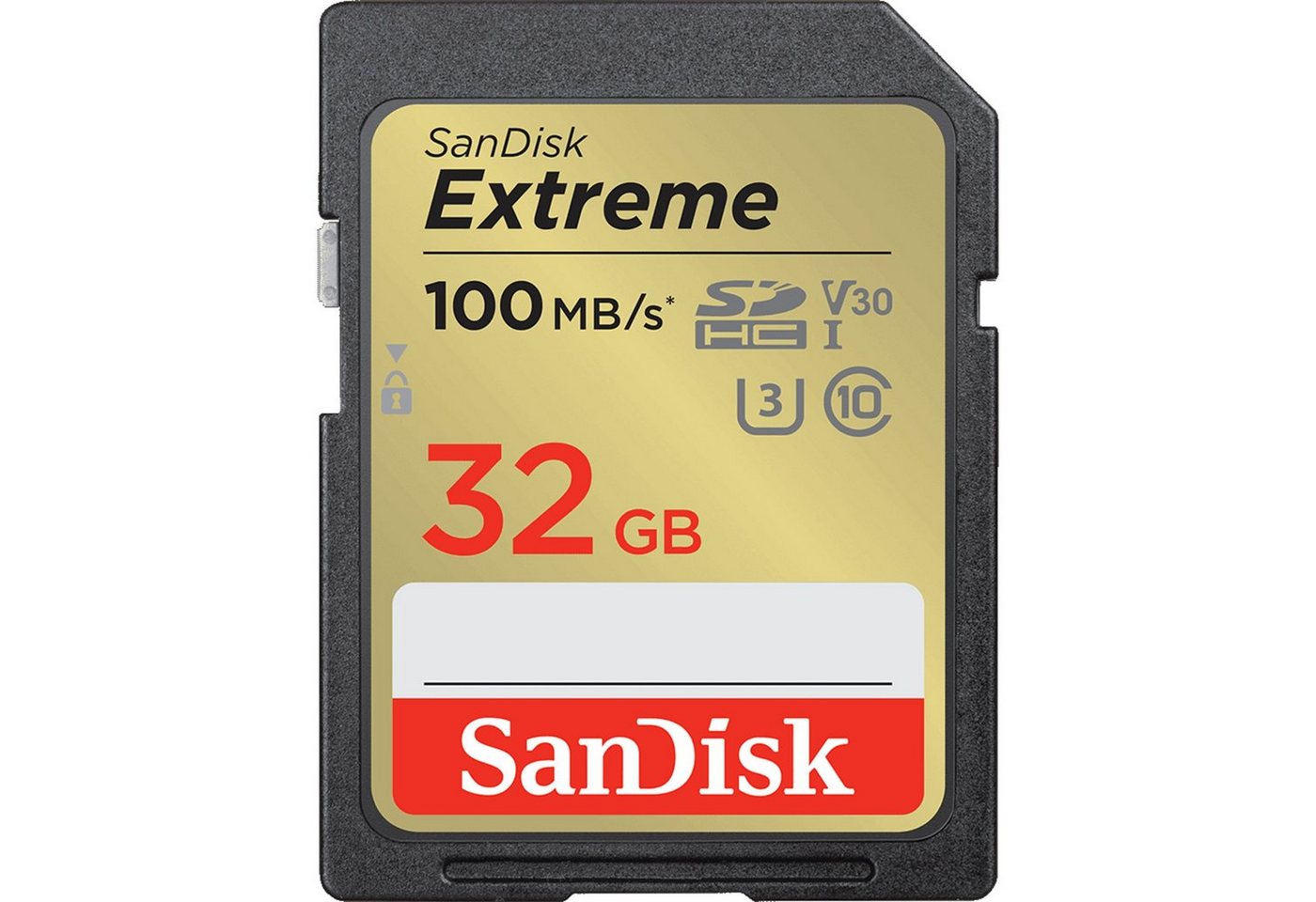 Sandisk SanDisk Extreme 32 GB SDHC, Speicherkarte, (UHS-I Speicherkarte (32 GB, 100 MB/s Lesegeschwindigkeit) von Sandisk