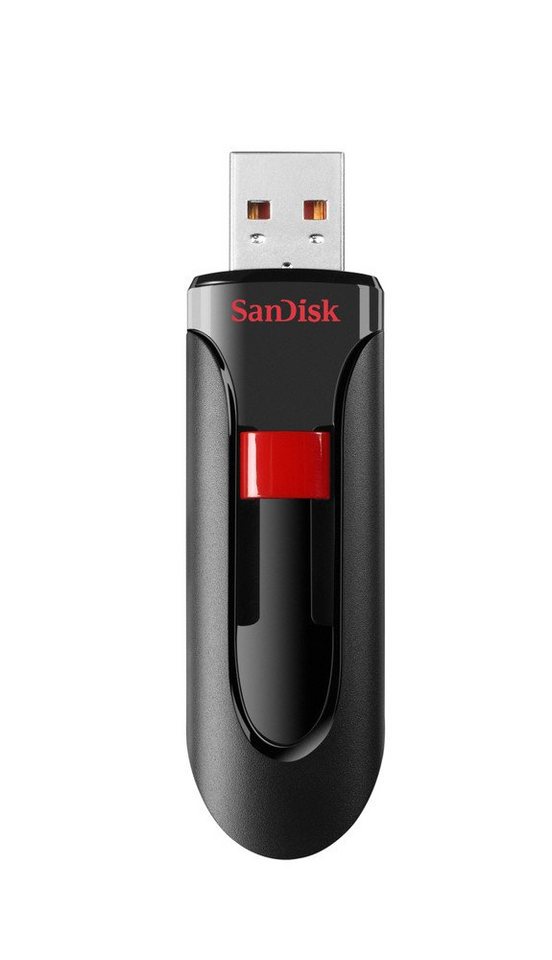 Sandisk SanDisk Cruzer Glide USB-Stick 64 GB USB Typ-A 2.0 Schwarz, Rot USB-Stick von Sandisk