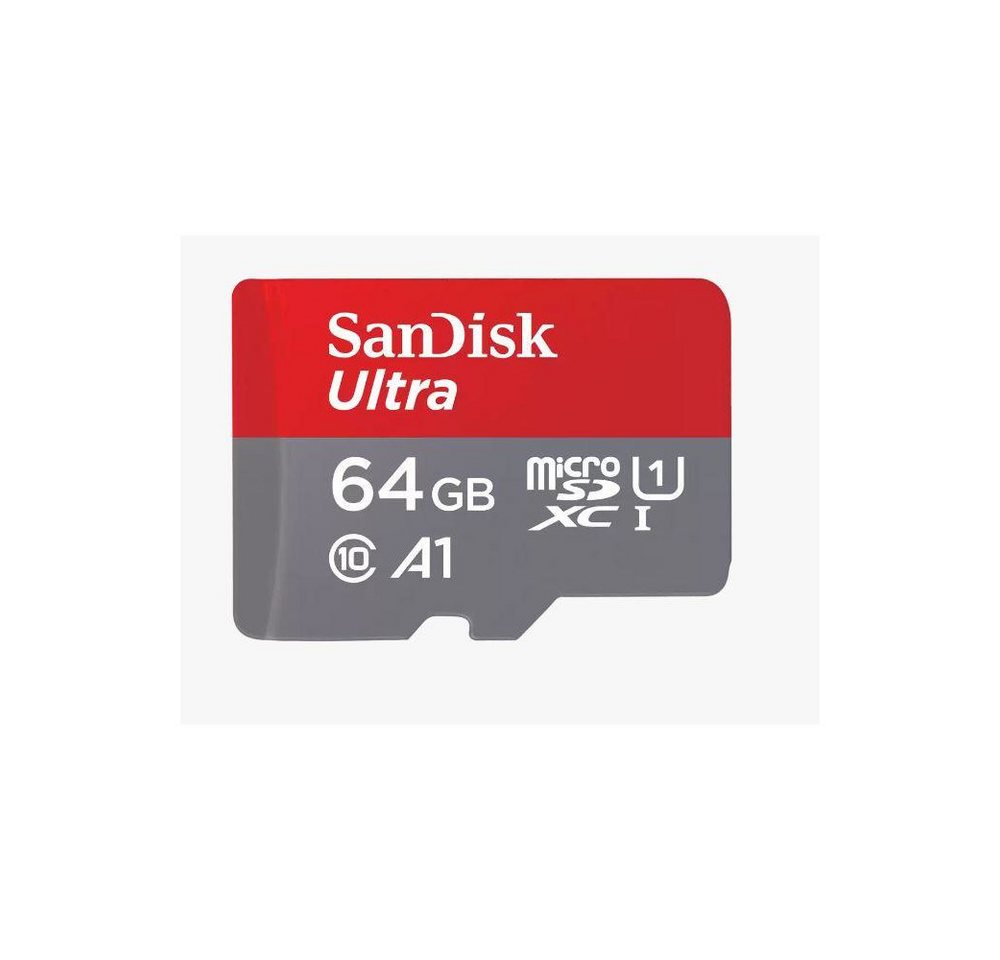 Sandisk Ultra microSDXC 64GB Mobile + SD Adapter 140MB/s A1 Class 10 UHS-I (00 Speicherkarte von Sandisk