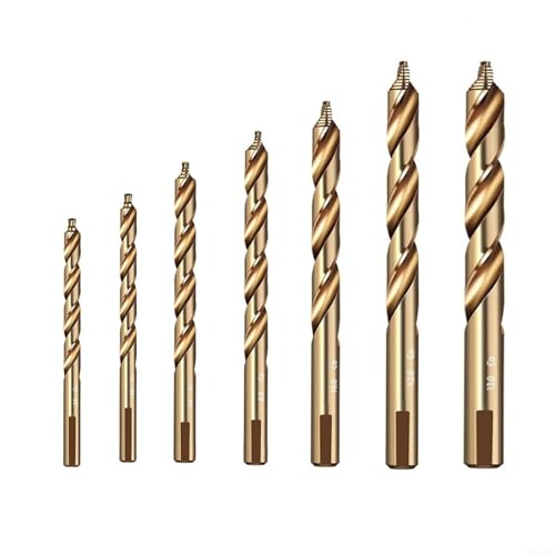 Sandyseptember Kobalt-Bohrer-Set, M35, Kobalt-Stufenbohrer, Lochschneider, Spiralbohrer für gehärtetes Metall, Edelstahl (12 mm) von Sandyseptember