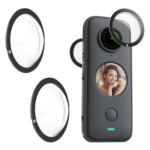 Dual Lens Guards für Insta360 One X2 PC, Doppelter Objektivschutz für ONE X2, Wesentliches Zubehör für Panorama-Action-Kamera – Sicherheit und Klarheit von Sangcca