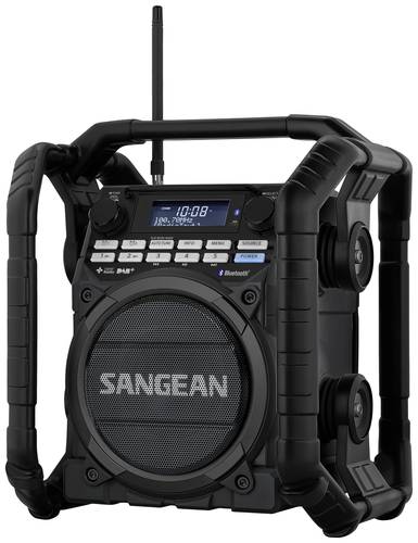 Sangean U-4 DBT+ Baustellenradio DAB+, UKW AUX, Bluetooth®, USB Akku-Ladefunktion, wiederaufladbar, von Sangean