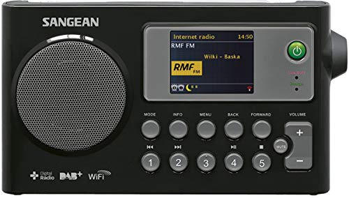 Sangean WFR-27C tragbares Internetradio (DAB+/UKW-Tuner, WLAN, UPnP/DMR Music Streaming, Netz-/Batteriebetrieb, Weckfunktion, Dual-Alarm) schwarz von Sangean