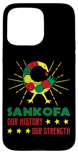 Hülle für iPhone 15 Pro Max Vogel Sankofa Unsere Geschichte Unsere Stärke Adinkra Afrikanisch von Sankofa African American Black History Pan African