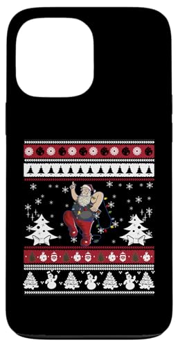 Hülle für iPhone 13 Pro Max Lustige Weihnachtsmann Bier Lichterkette Weihnachten Weihnachtsmann von Santa Claus Dancing Design