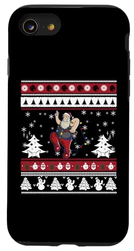 Hülle für iPhone SE (2020) / 7 / 8 Lustige Weihnachtsmann Bier Lichterkette Weihnachten Weihnachtsmann von Santa Claus Dancing Design