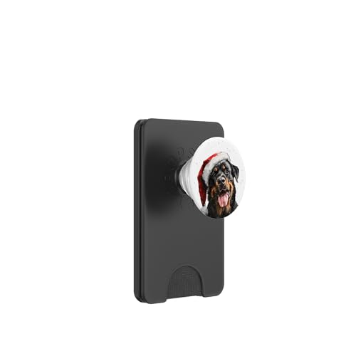 Weihnachten Rottweiler PopSockets PopWallet für MagSafe von Santa Hat