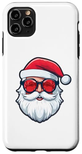 Hülle für iPhone 11 Pro Max Santa Face Retro Sonnenbrille Weihnachten Xmas Herren Damen von Santa Wearing Sunglasses