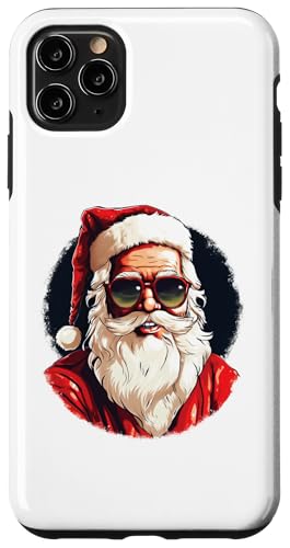 Hülle für iPhone 11 Pro Max Santa Face Retro Sonnenbrille Weihnachten Xmas Herren Damen von Santa Wearing Sunglasses