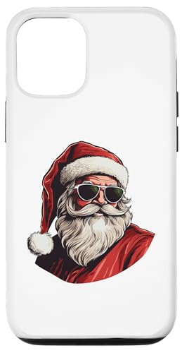 Hülle für iPhone 12/12 Pro Santa Face Retro Sonnenbrille Weihnachten Xmas Herren Damen von Santa Wearing Sunglasses