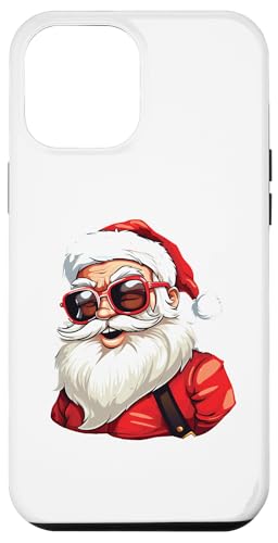 Hülle für iPhone 13 Pro Max Santa Face Retro Sonnenbrille Weihnachten Xmas Herren Damen von Santa Wearing Sunglasses