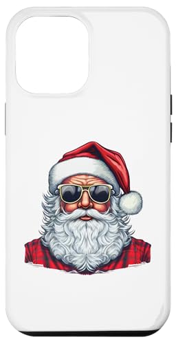 Hülle für iPhone 14 Pro Max Santa Face Retro Sonnenbrille Weihnachten Xmas Herren Damen von Santa Wearing Sunglasses