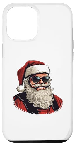 Hülle für iPhone 15 Plus Santa Face Retro Sonnenbrille Weihnachten Xmas Herren Damen von Santa Wearing Sunglasses