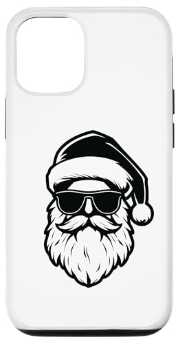 Hülle für iPhone 15 Pro Santa Face Retro Sonnenbrille Weihnachten Xmas Herren Damen von Santa Wearing Sunglasses