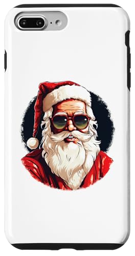 Hülle für iPhone 7 Plus/8 Plus Santa Face Retro Sonnenbrille Weihnachten Xmas Herren Damen von Santa Wearing Sunglasses