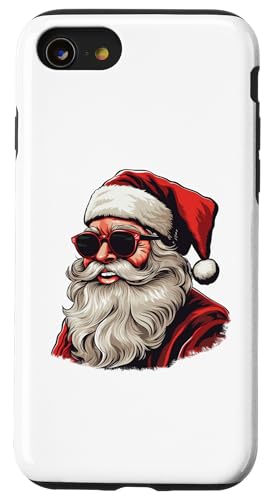 Hülle für iPhone SE (2020) / 7 / 8 Santa Face Retro Sonnenbrille Weihnachten Xmas Herren Damen von Santa Wearing Sunglasses