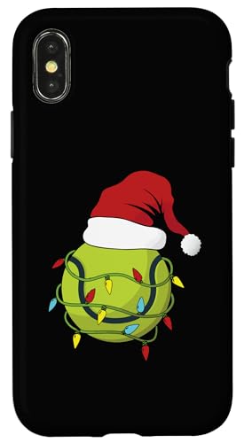 Hülle für iPhone X/XS Passende Weihnachten, Freunde, Familie, Tennis von Santa Xmas Christmas Lovers Tennis