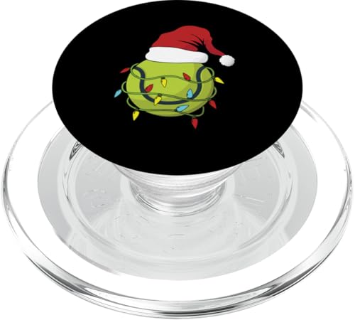 Tennis Weihnachtsbeleuchtung Nikolausmütze PopSockets PopGrip für MagSafe von Santa Xmas Christmas Lovers Tennis